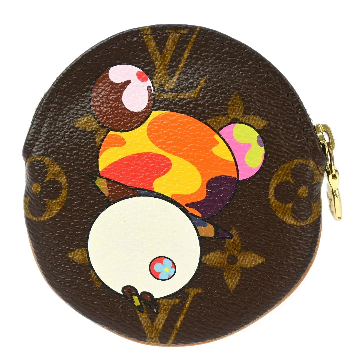 Louis Vuitton 2004 Monogram Panda Porte Monnaie Rond Coin Wallet