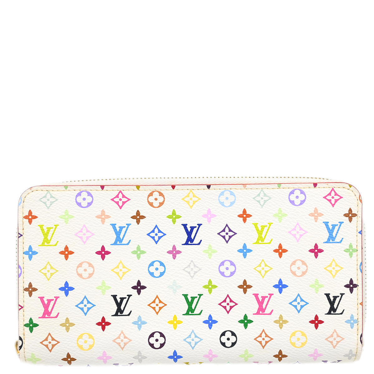 Louis Vuitton 2010 White Multicolor Zippy Wallet