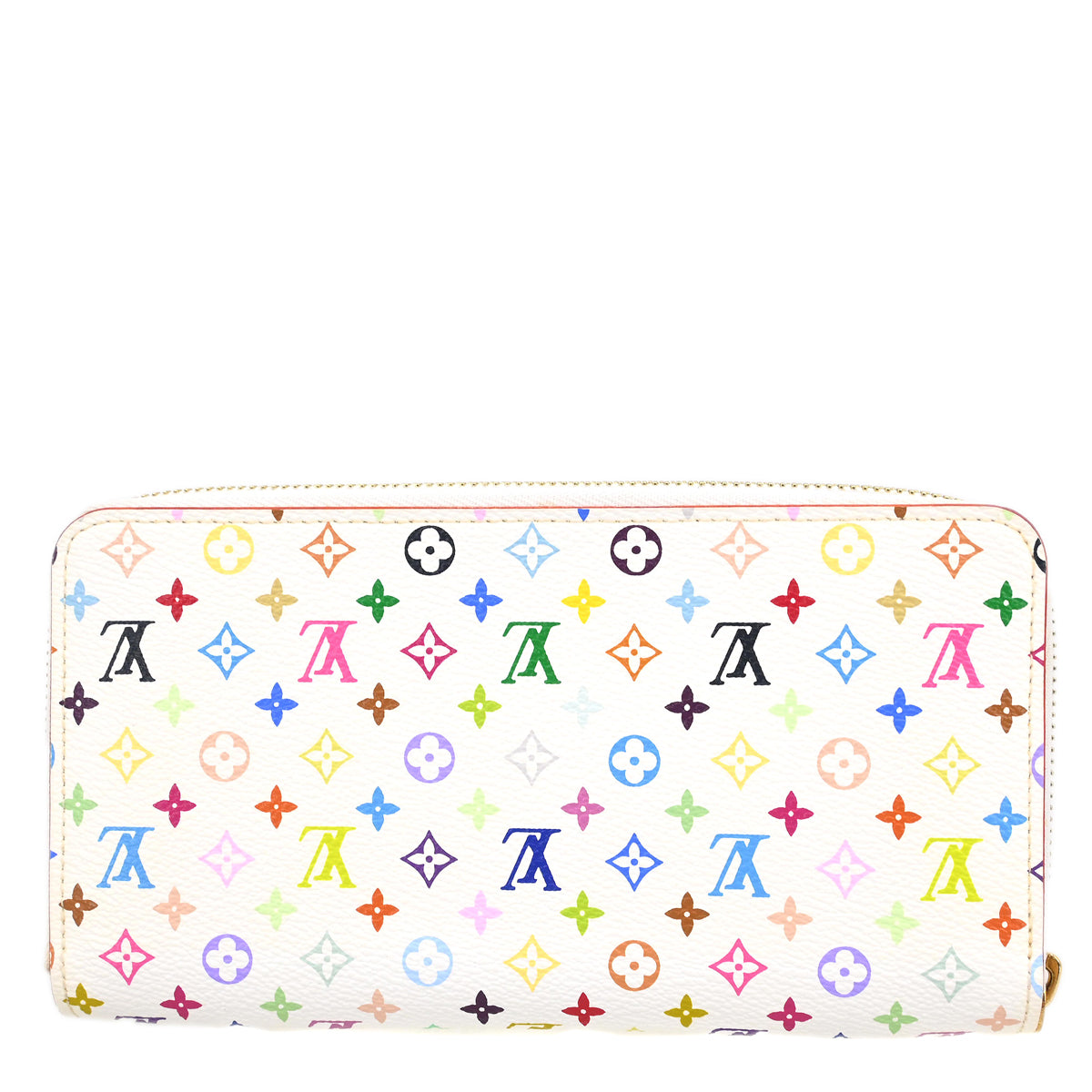 Louis Vuitton 2010 White Multicolor Zippy Wallet