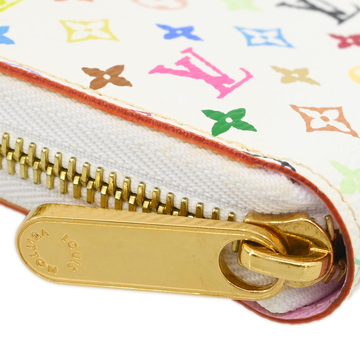 Louis Vuitton 2010 White Multicolor Zippy Wallet