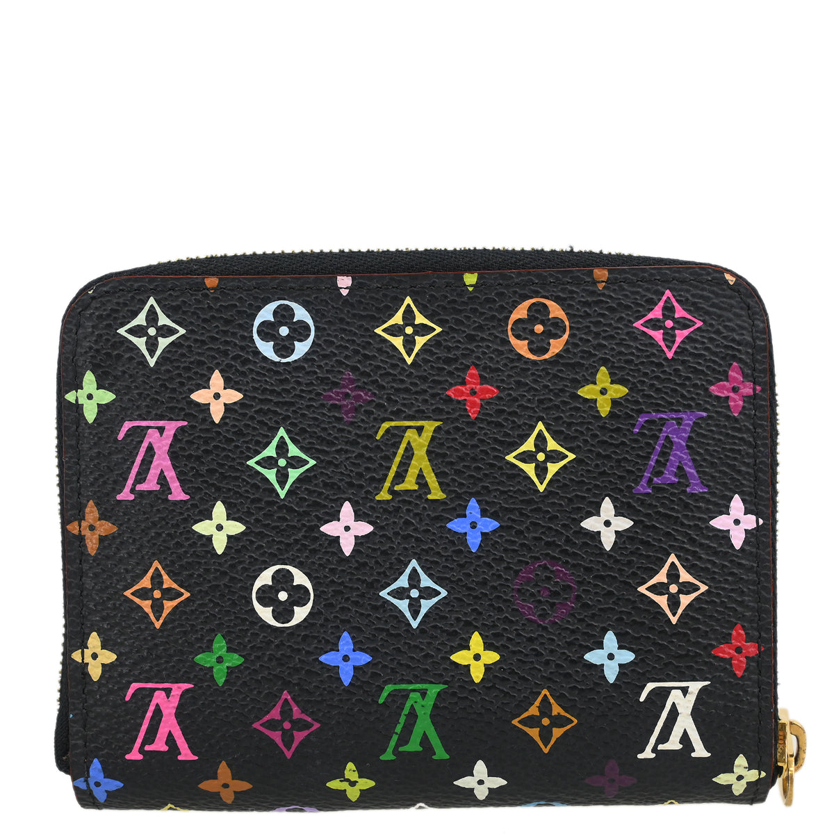 Louis Vuitton 2012 Black Multicolor Zippy Coin Purse Wallet Style 2