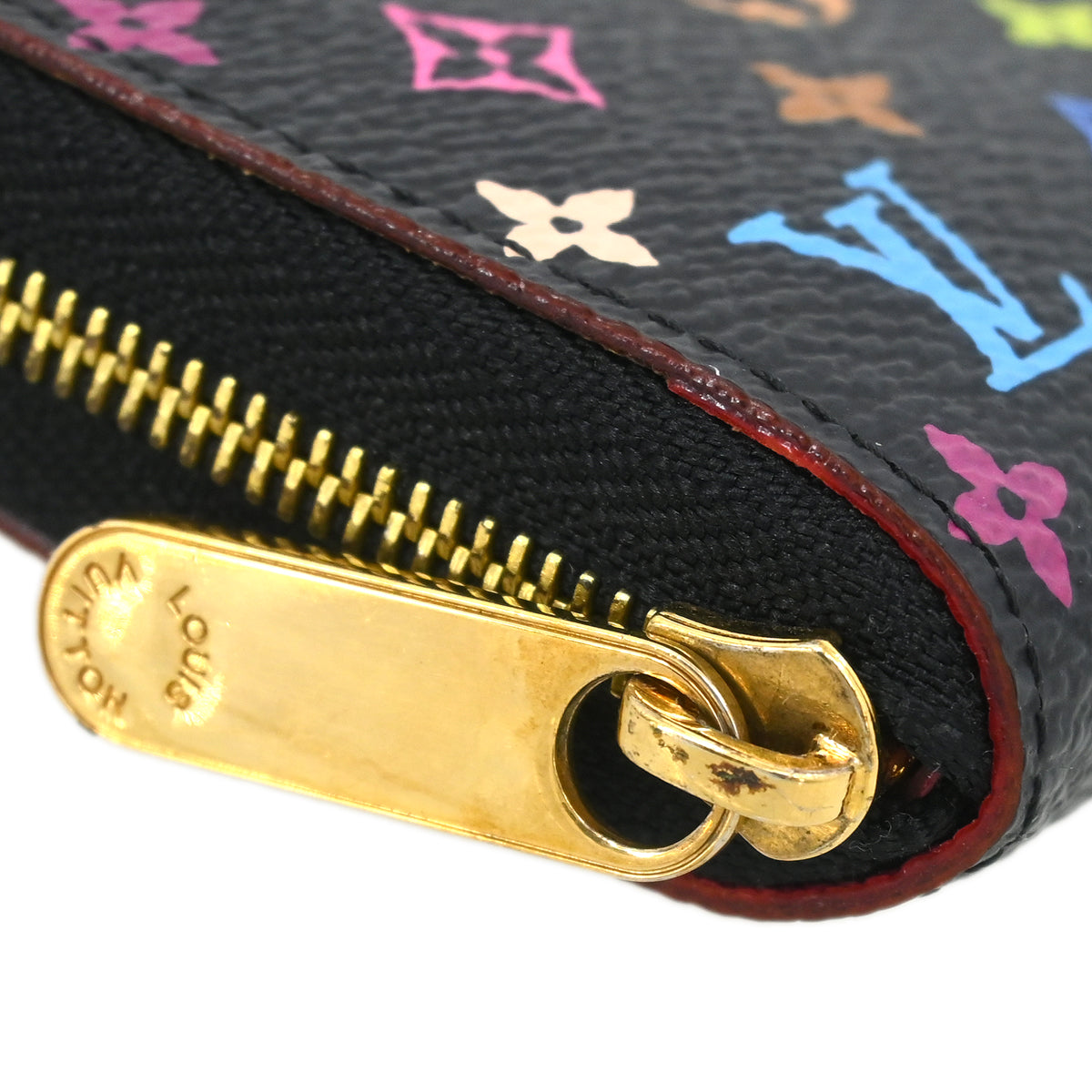 Louis Vuitton 2012 Black Multicolor Zippy Coin Purse Wallet Style 2