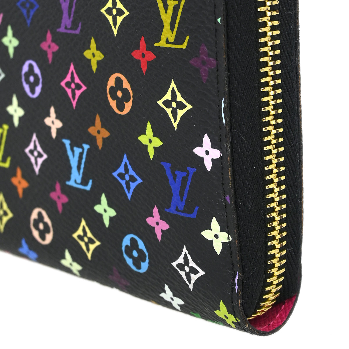 Louis Vuitton 2011 Black Multicolor Zippy Wallet