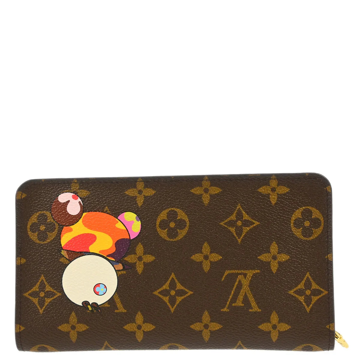 Louis Vuitton 2004 Monogram Panda Porte Monnaie Zip Wallet