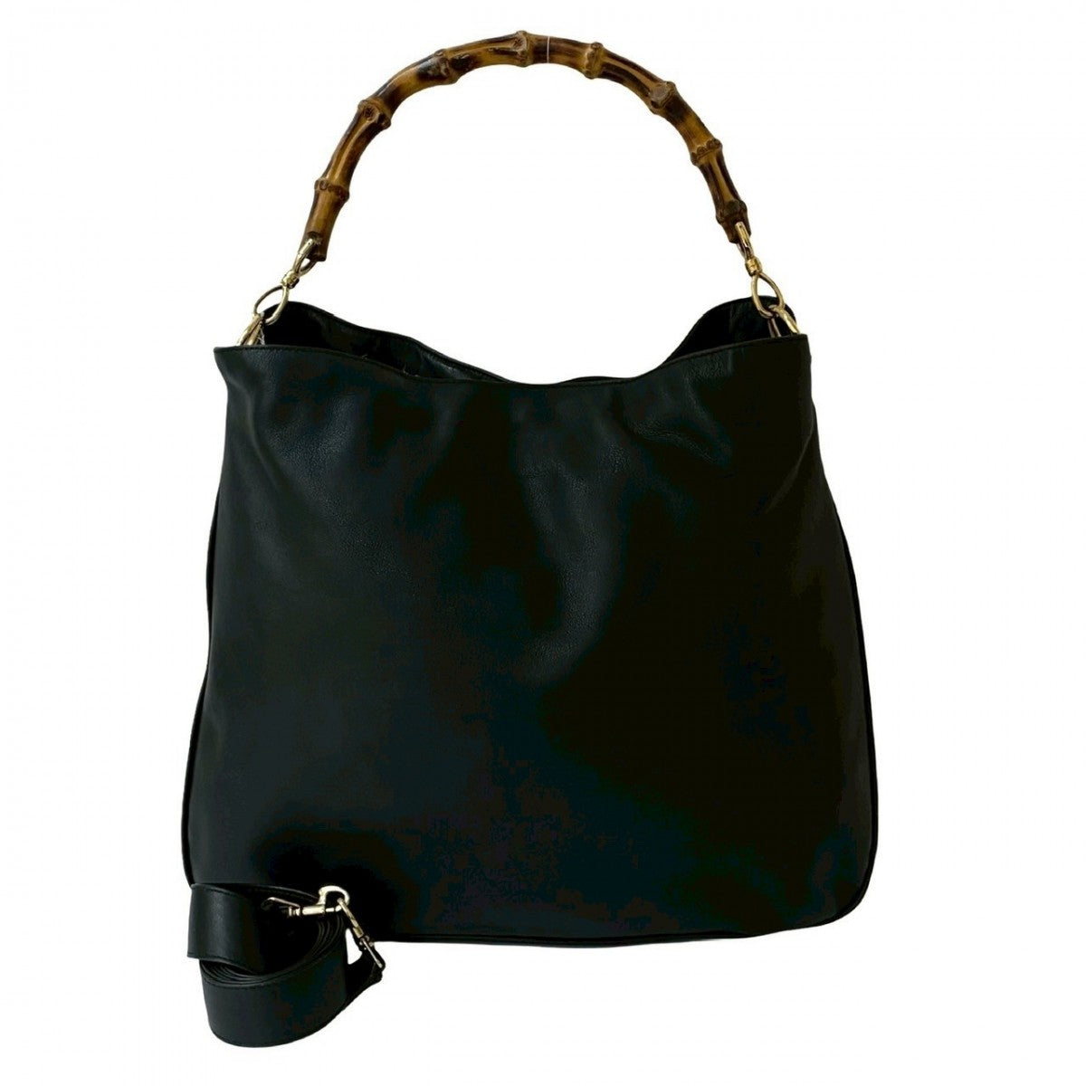 Gucci Bamboo Leather Black Shoulder Bag 20250514Kml819 9