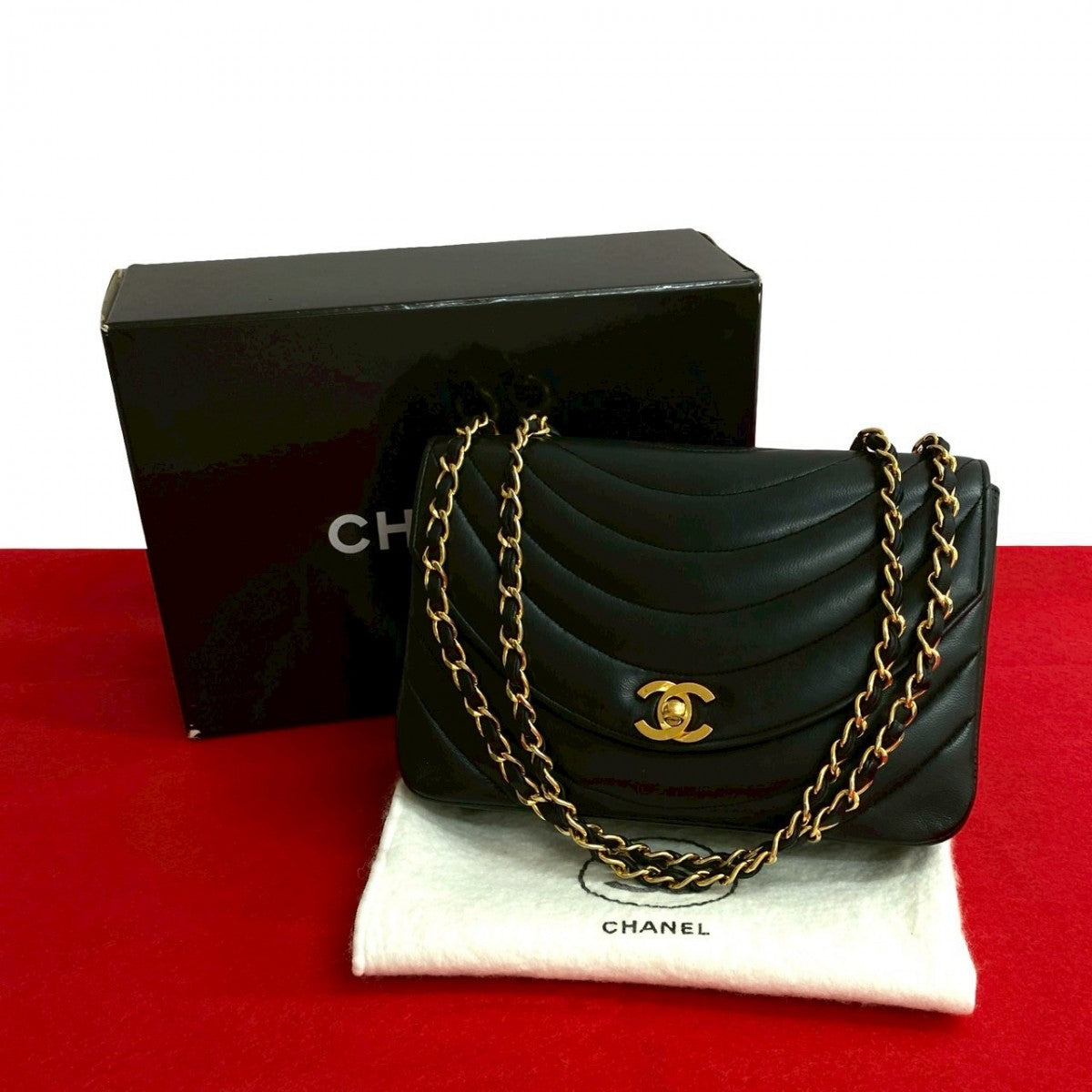 Chanel lambskin Black Shoulder Bag