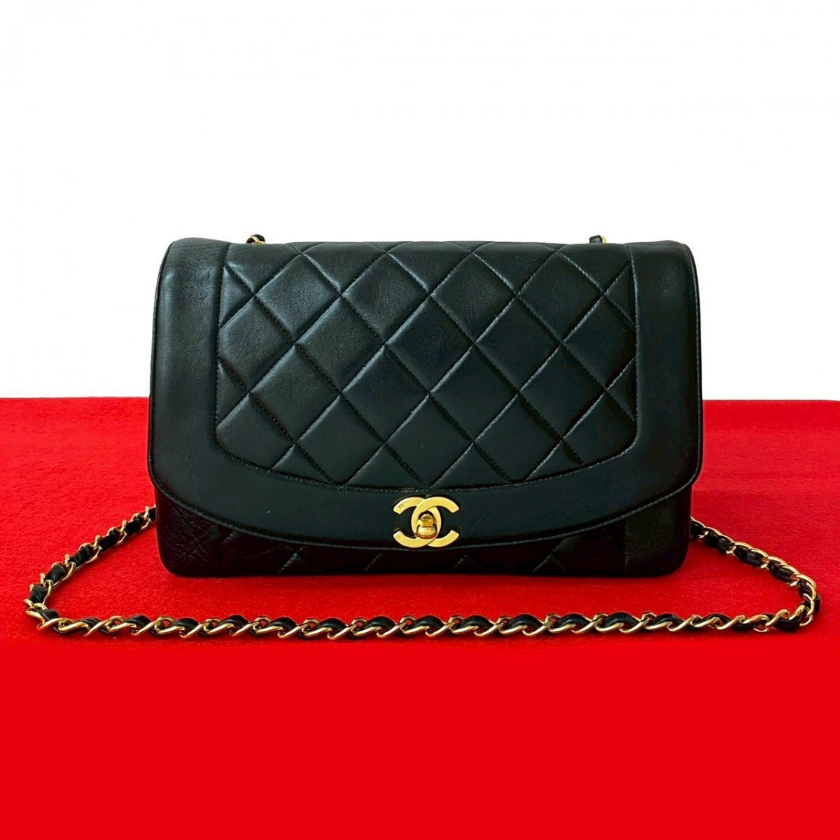 Chanel lambskin COCO Mark Matrasse Diana Flap Black Shoulder Bag 20250515Jpl573 1
