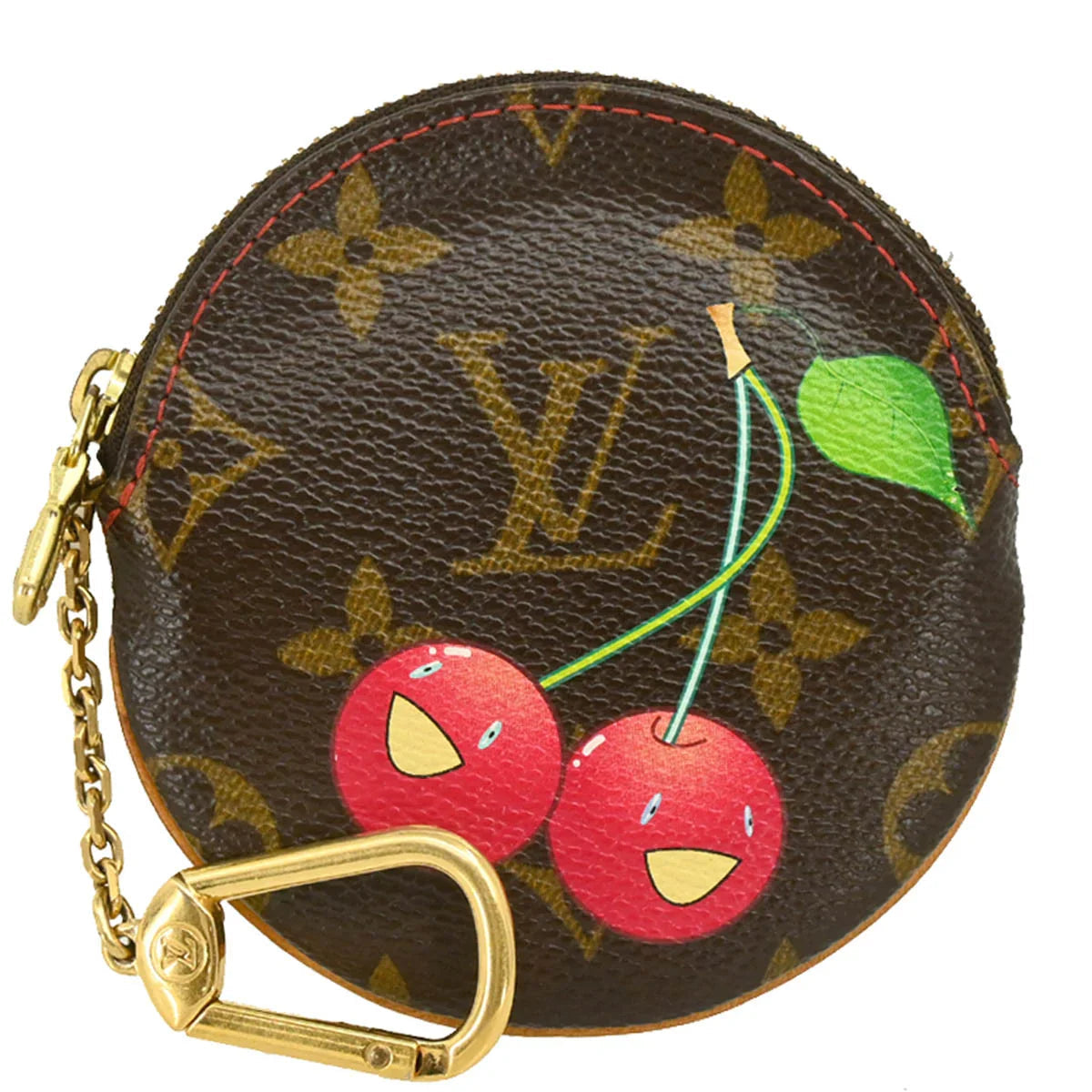 Louis Vuitton 2005 Cherry Porte Monnaie Rond Coin Case Wallet