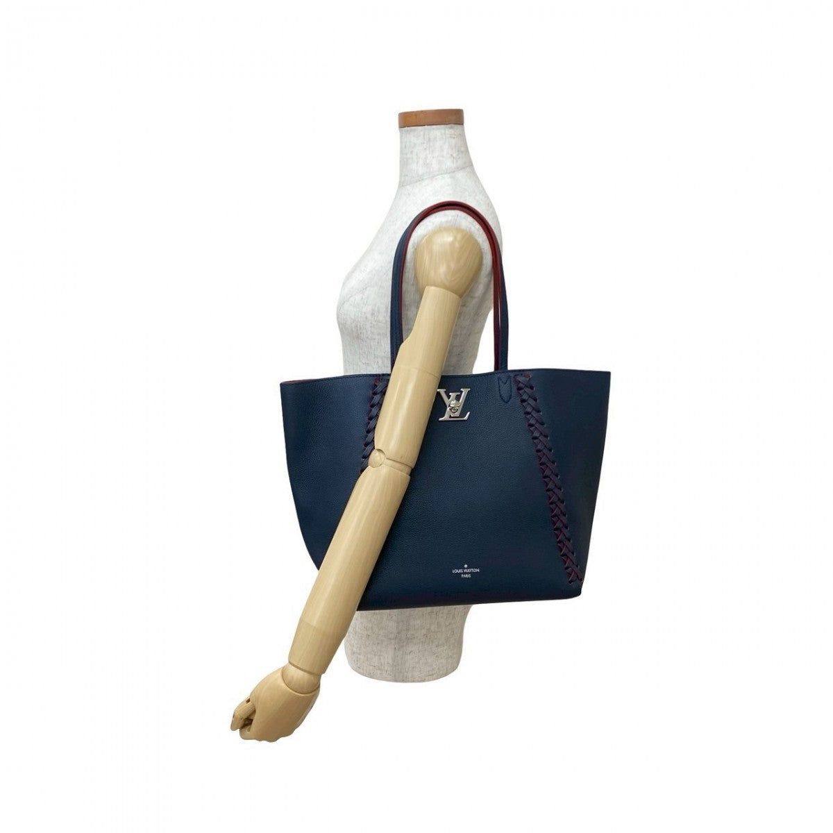 Louis Vuitton Rock Me Hippo Leather Navy Tote Bag