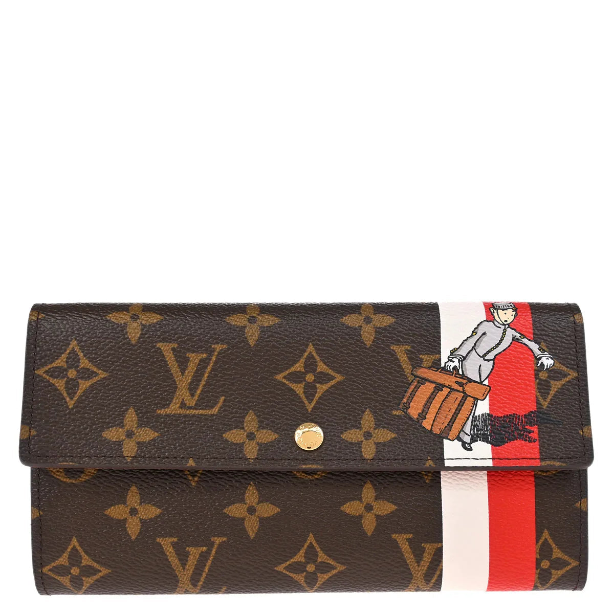Louis Vuitton 2006 Monogram Groom Portefeuille Sarah Wallet