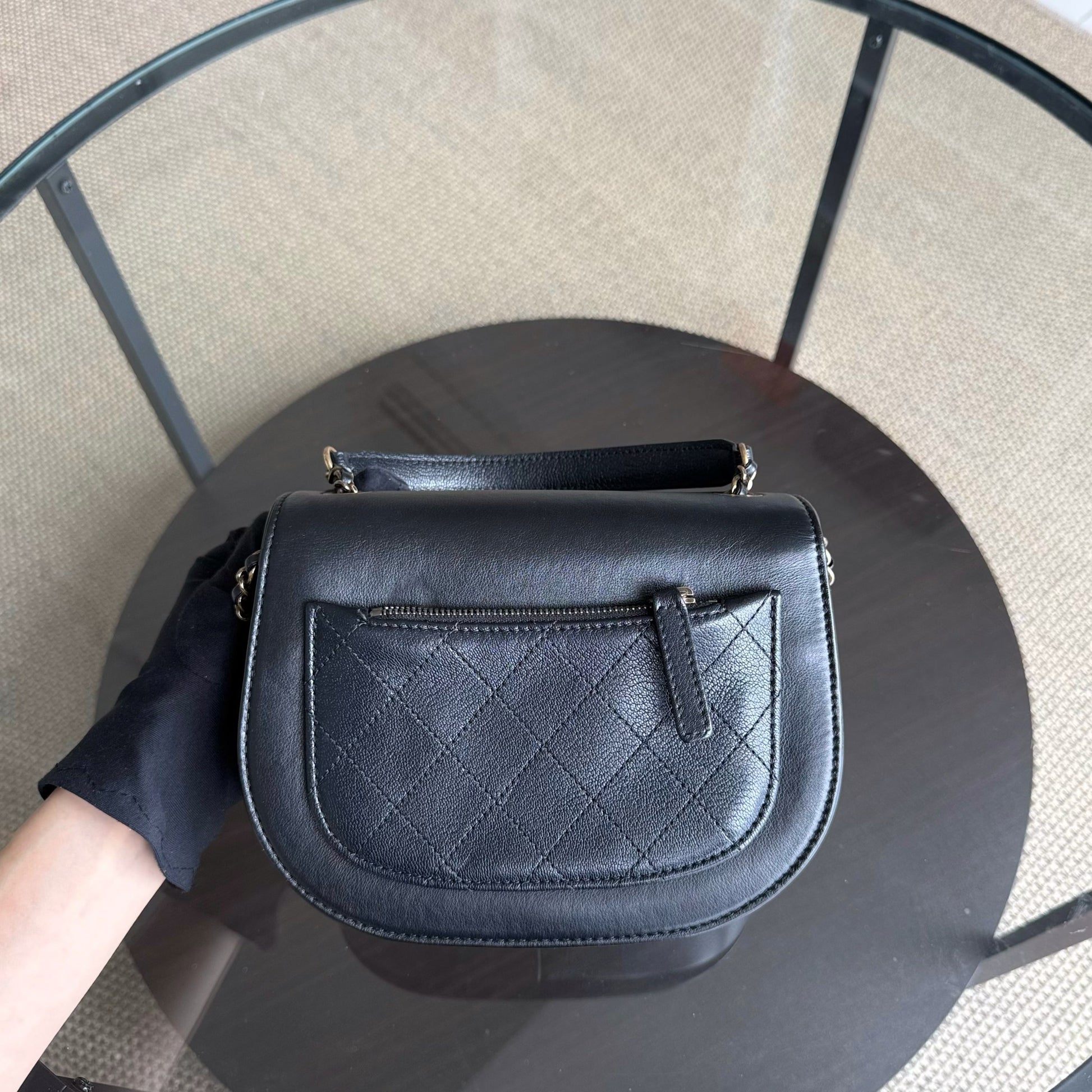 Chanel Coco Curve Flap Bag - Black Quilted Calfskin Gold Hardware Series 24