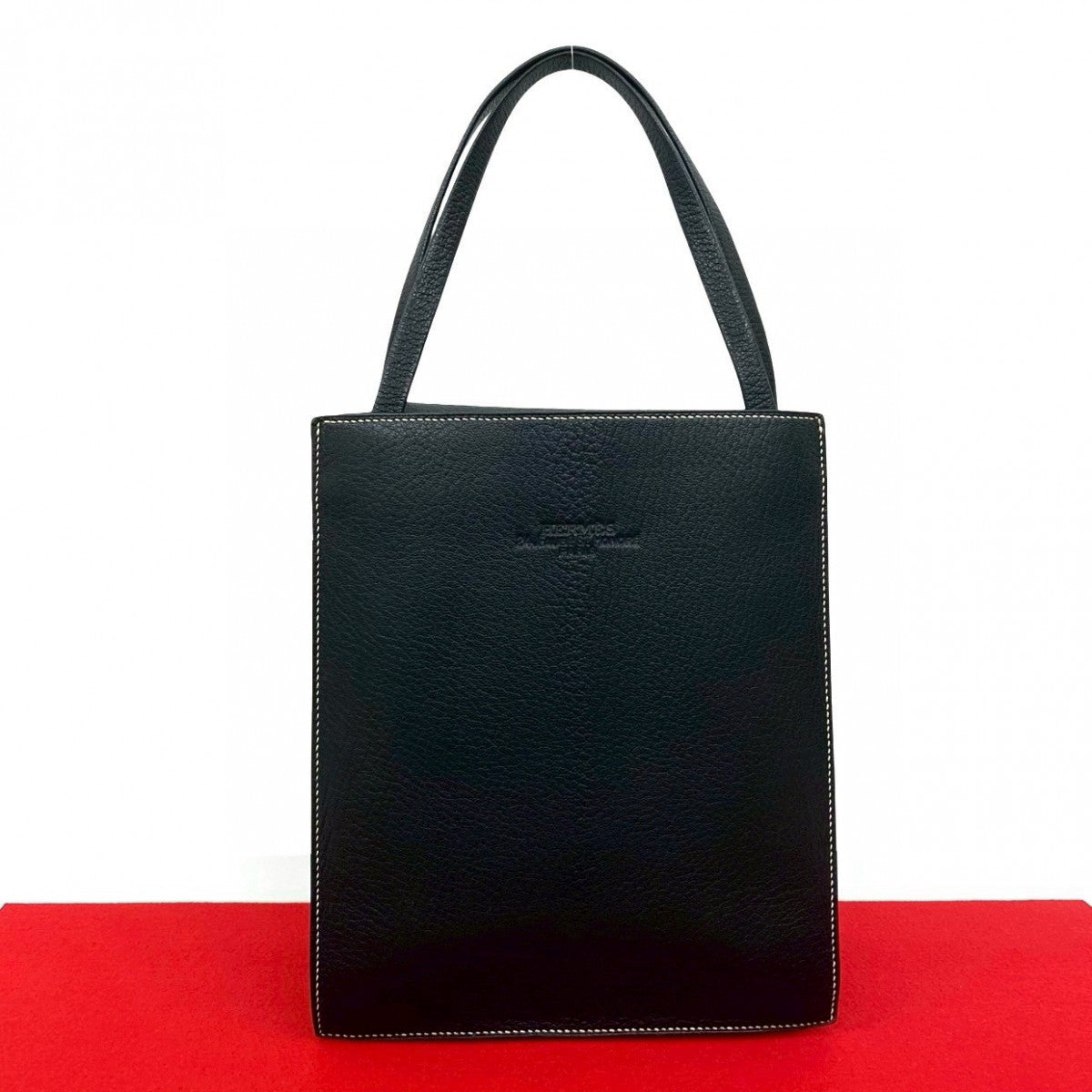 Hermes Handbag Taurillon Clemence Lucy Mm Navy Travel Bag