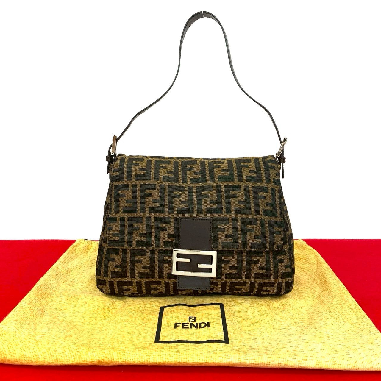 Fendi Shoulder Bag Mamma Canvas Brown Bucket 20250626Mna7 7
