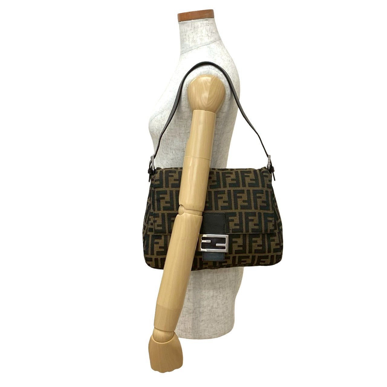 Fendi Shoulder Bag Mamma Canvas Brown Bucket 20250626Mna7 7