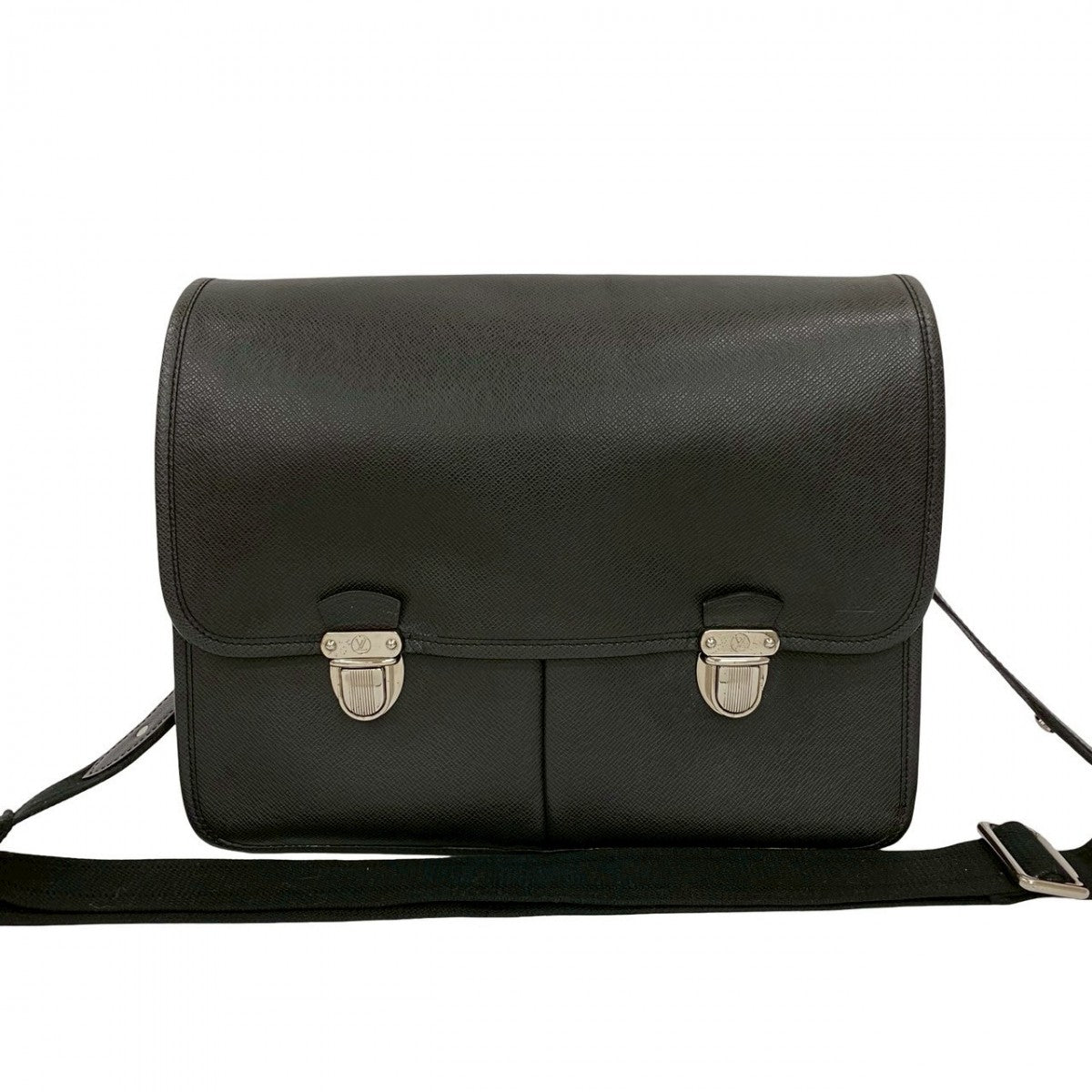 Louis Vuitton Taiga Alexei Leather Black Shoulder Bag