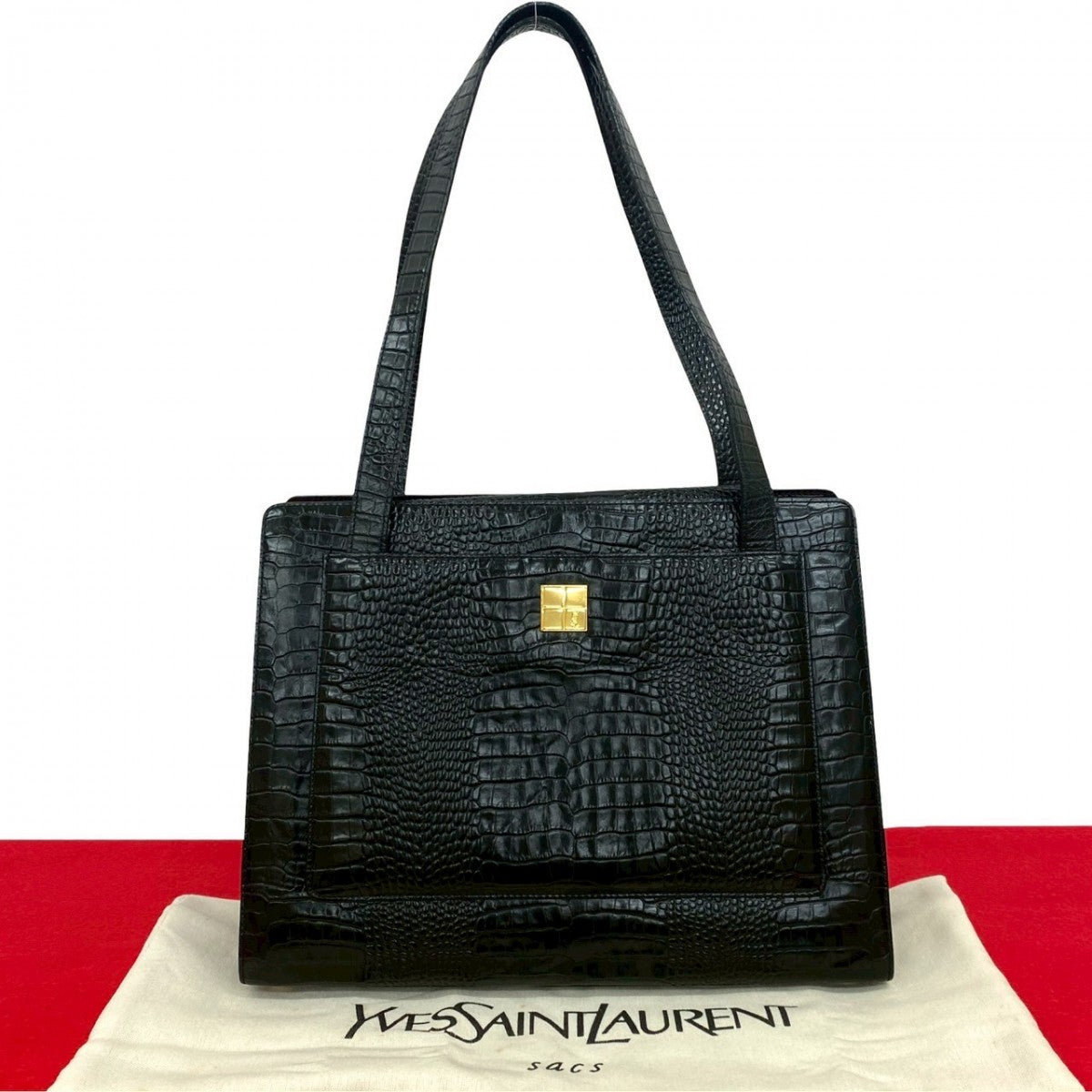 YSL Saint Laurent Yves Tote Bag Leather Black 20250703Mnb15 5