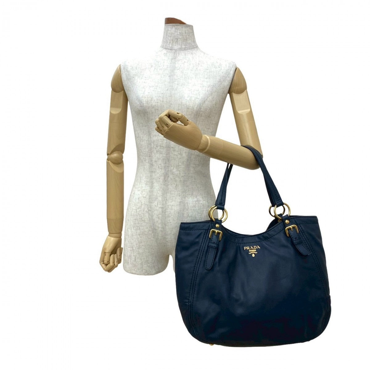 Tote Bag Navy Leather