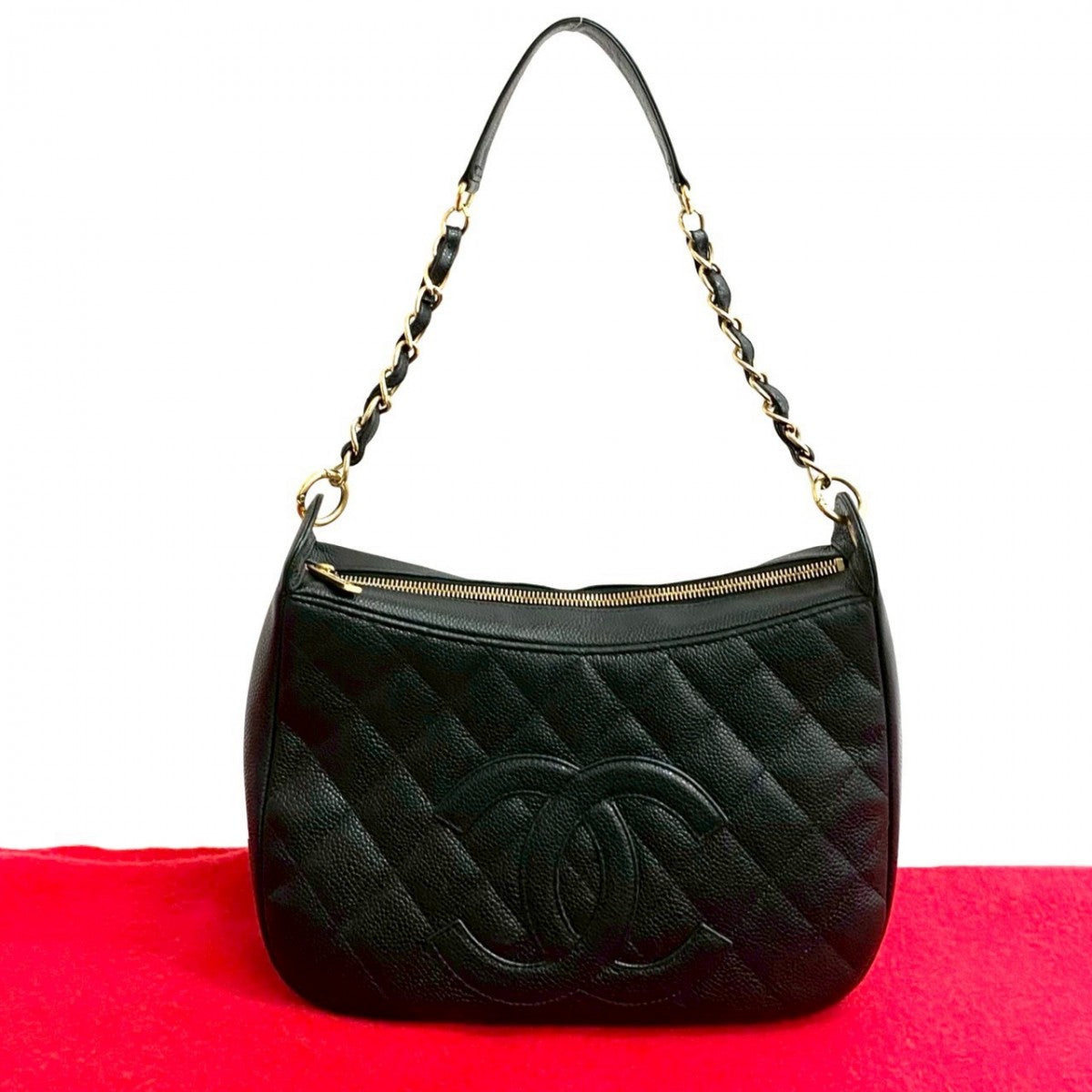 Chanel Matt caviar skin Matrasse Black Shoulder Bag