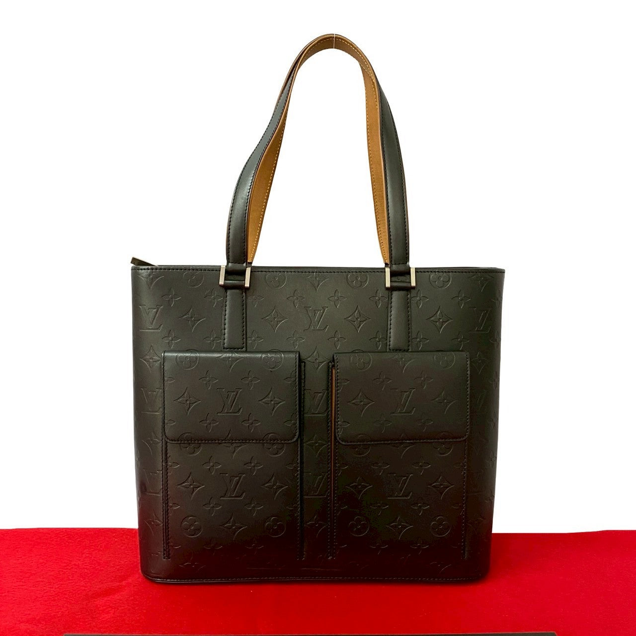 Louis Vuitton mat Willwood Monogram Leather Black Tote Bag