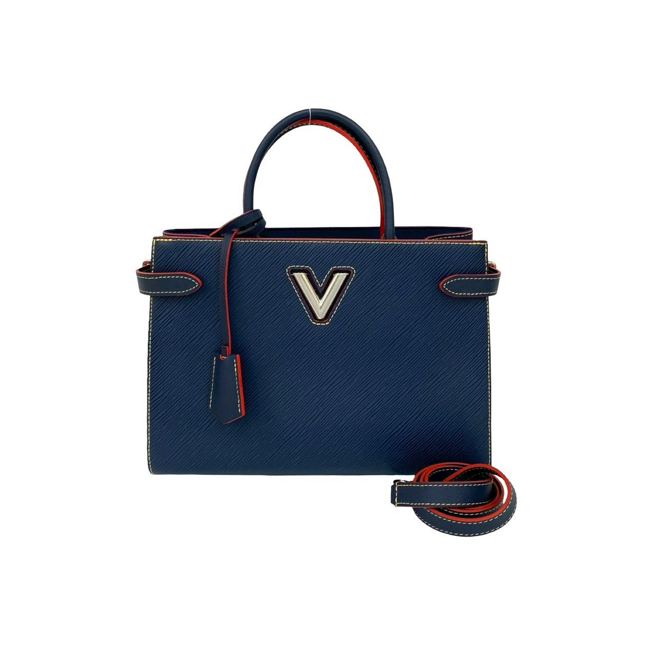 Louis Vuitton Twisted Leather Navy Shoulder Bag