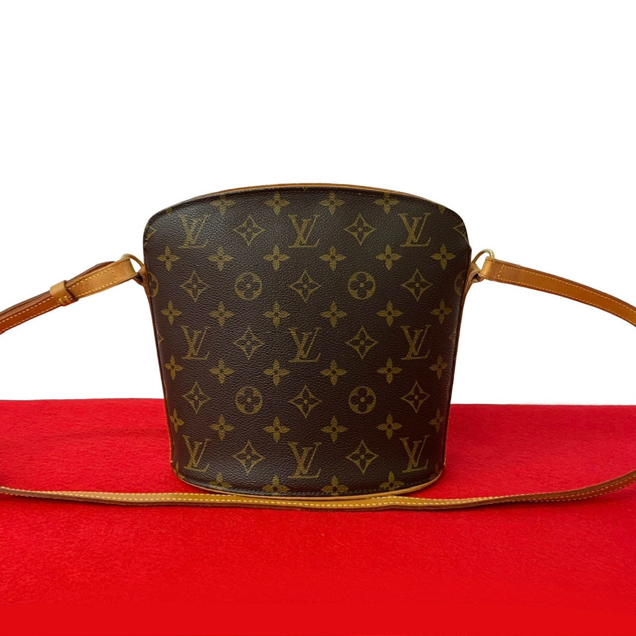Louis Vuitton Drouot Monogram Leather Brown Shoulder Bag