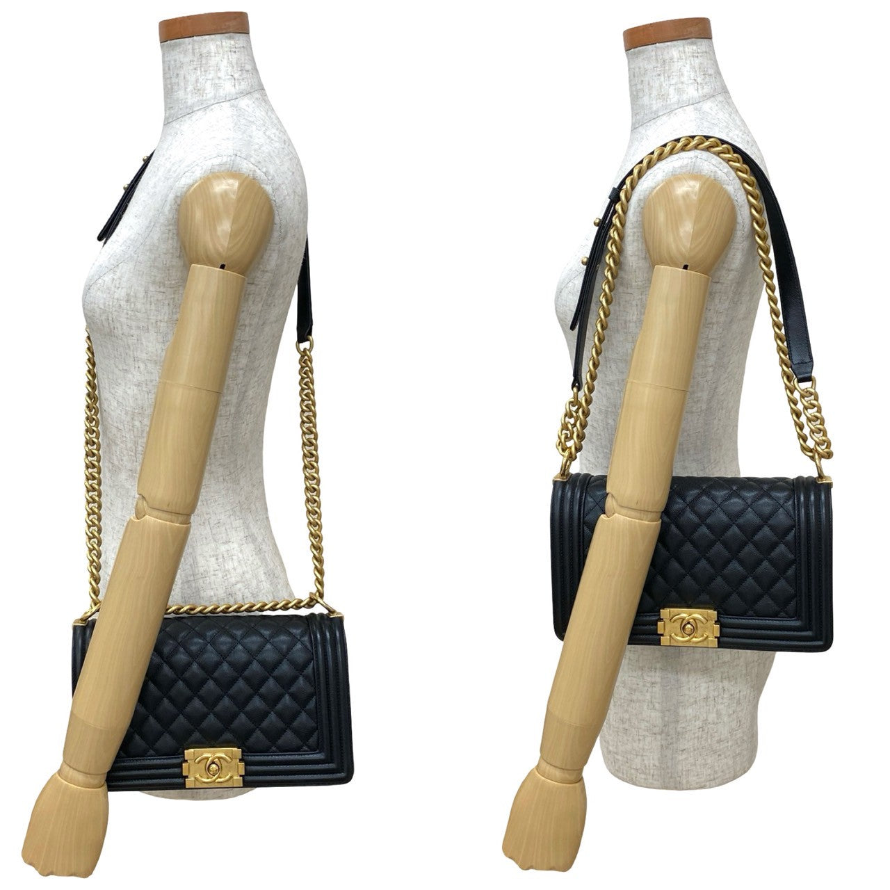 Chanel Boy Black Leather Shoulder Bag 202507229Jpb416 2