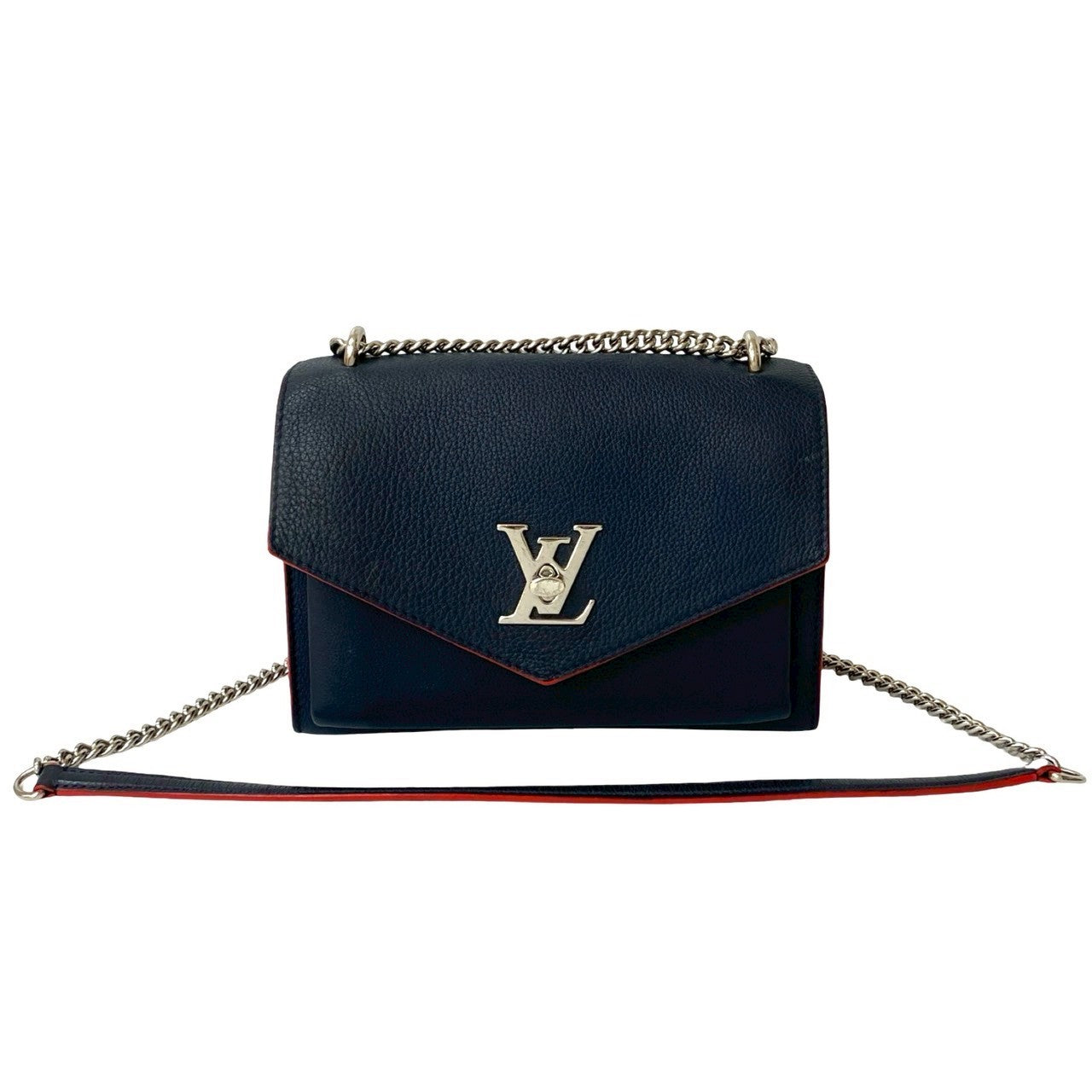 Louis Vuitton マイロックミー BB Leather Navy Shoulder Bag