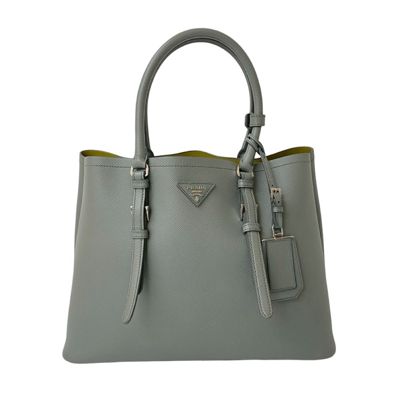 Shoulder Bag Gray Leather
