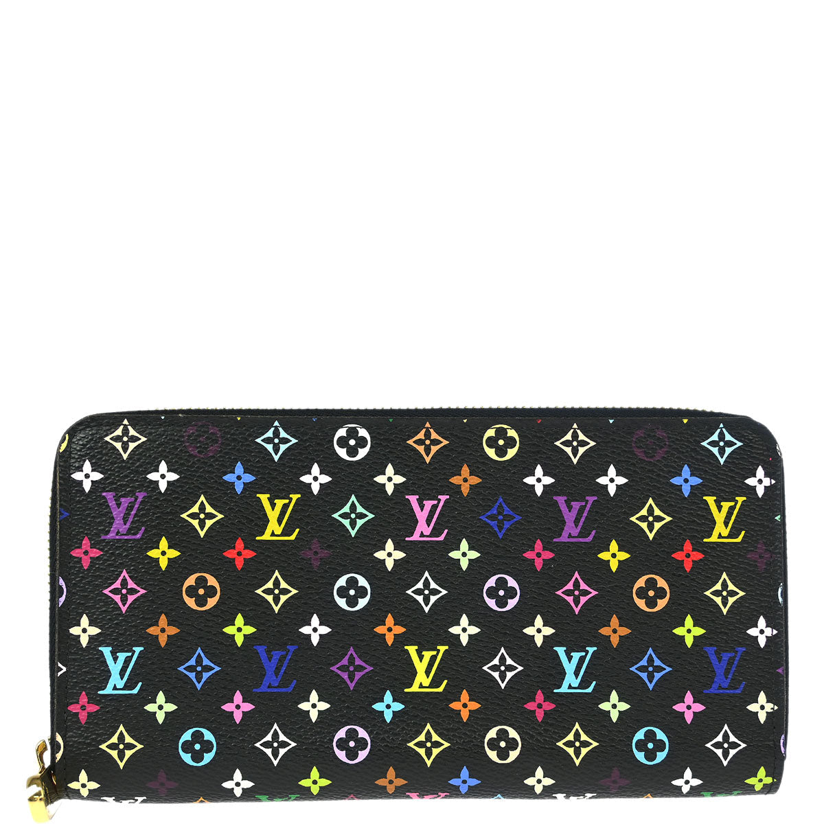 Louis Vuitton 2016 Black Multicolor Zippy Wallet Style 2