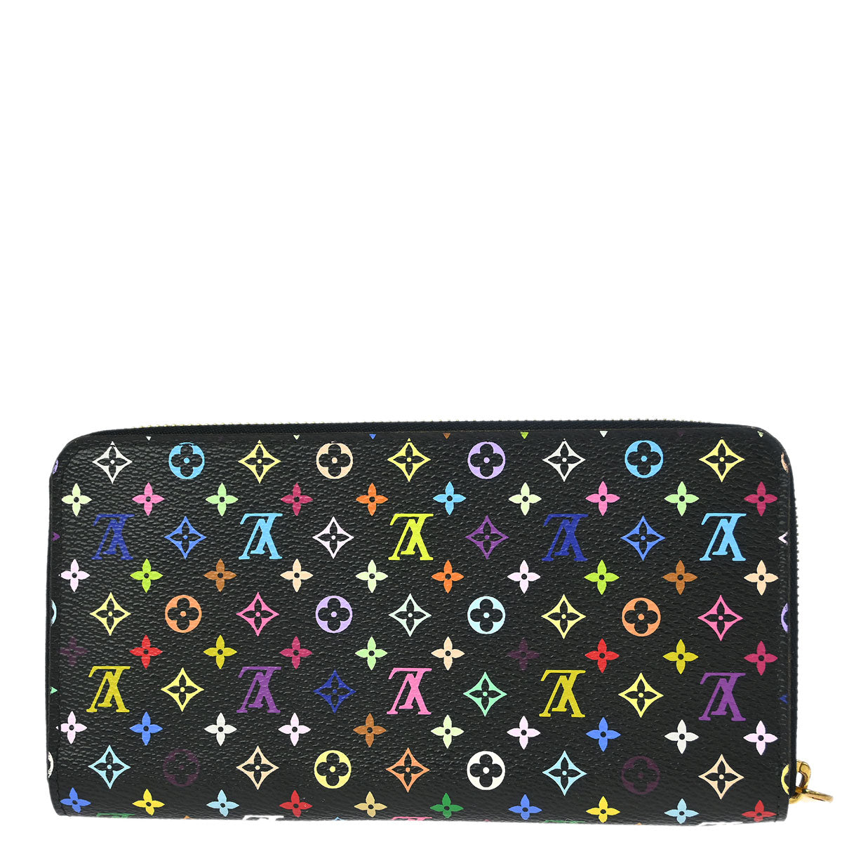 Louis Vuitton 2016 Black Multicolor Zippy Wallet Style 2