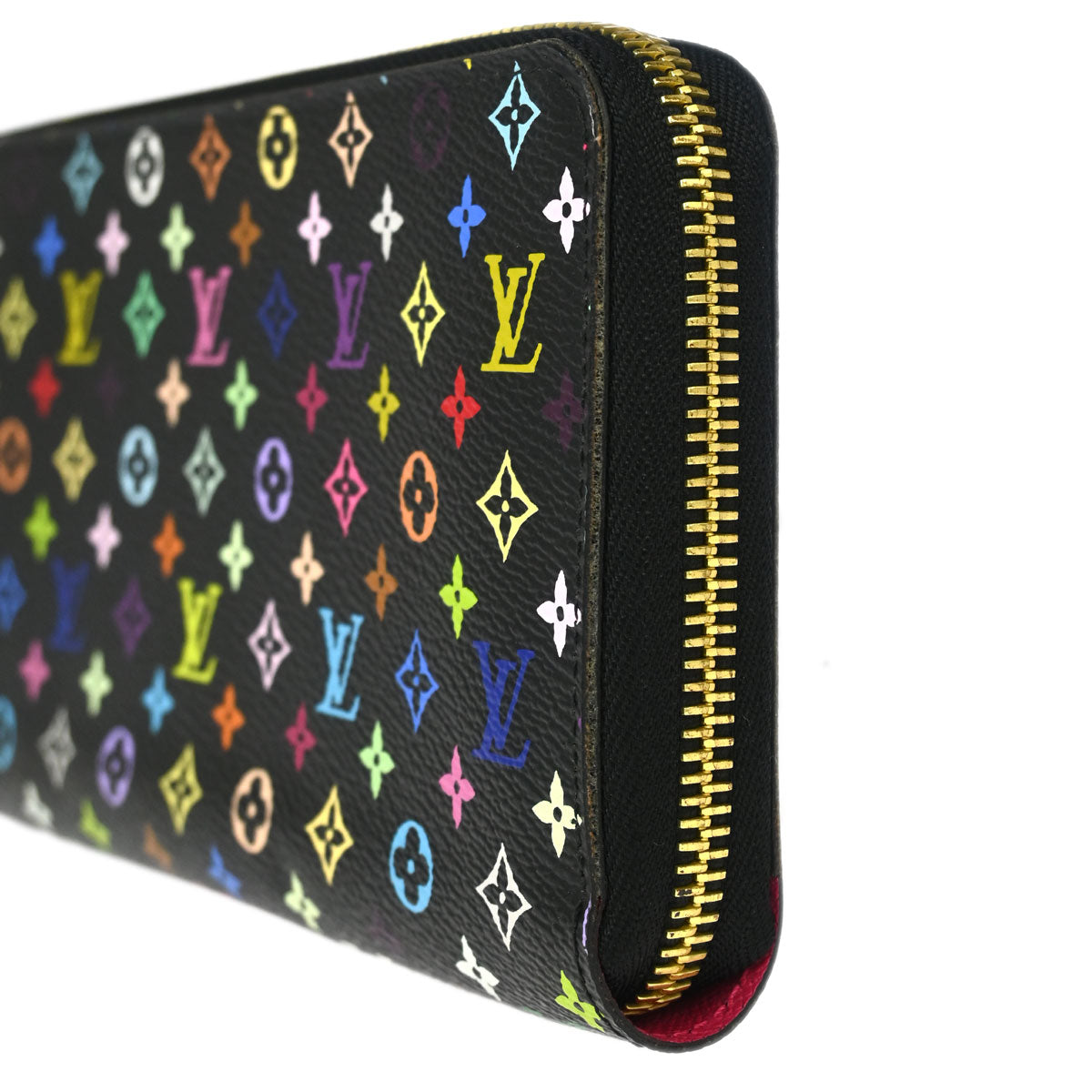 Louis Vuitton 2016 Black Multicolor Zippy Wallet Style 2