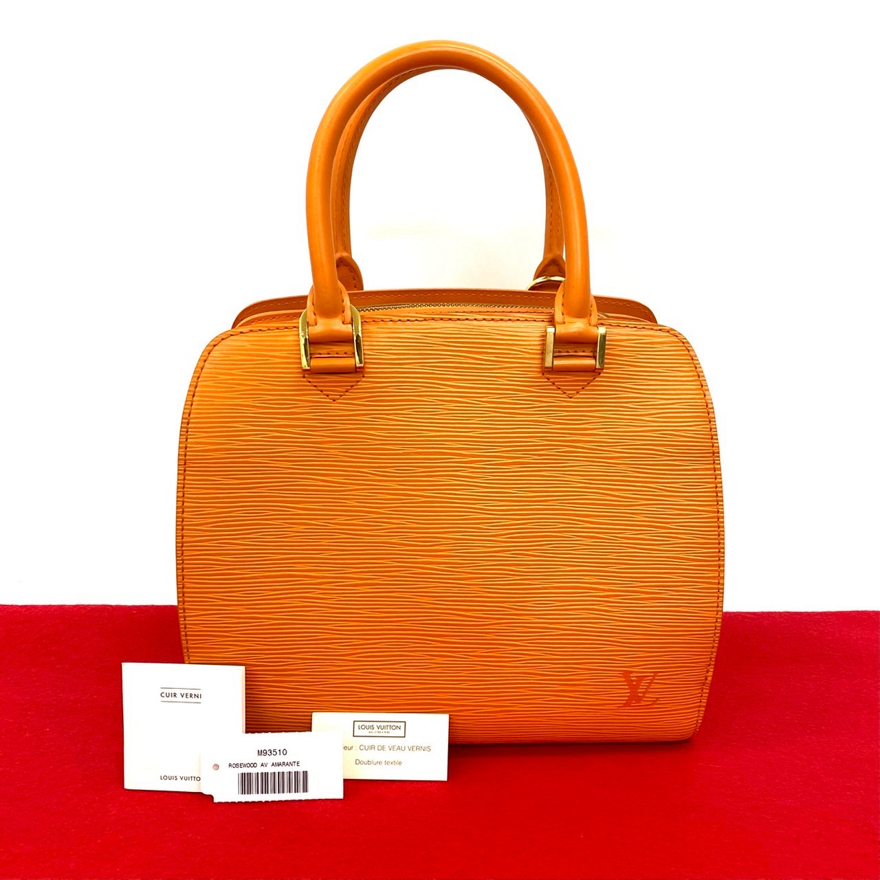 Louis Vuitton Epi Ponneuf Leather Orange Handbag