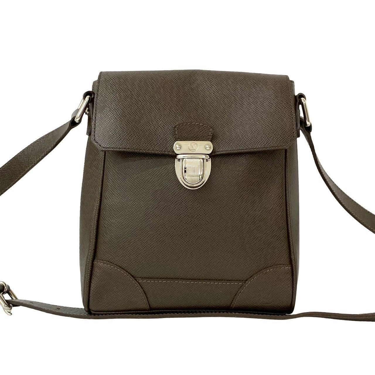 Louis Vuitton Taiga Luka Leather Brown Shoulder Bag