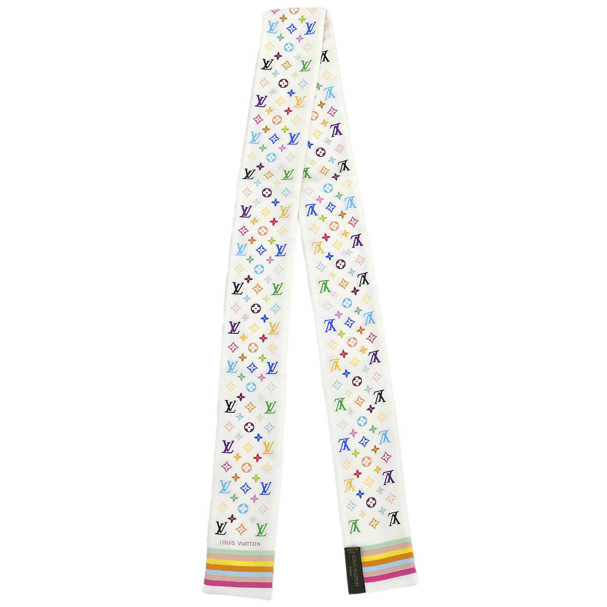 Louis Vuitton White Multicolor Bandeau Scarf