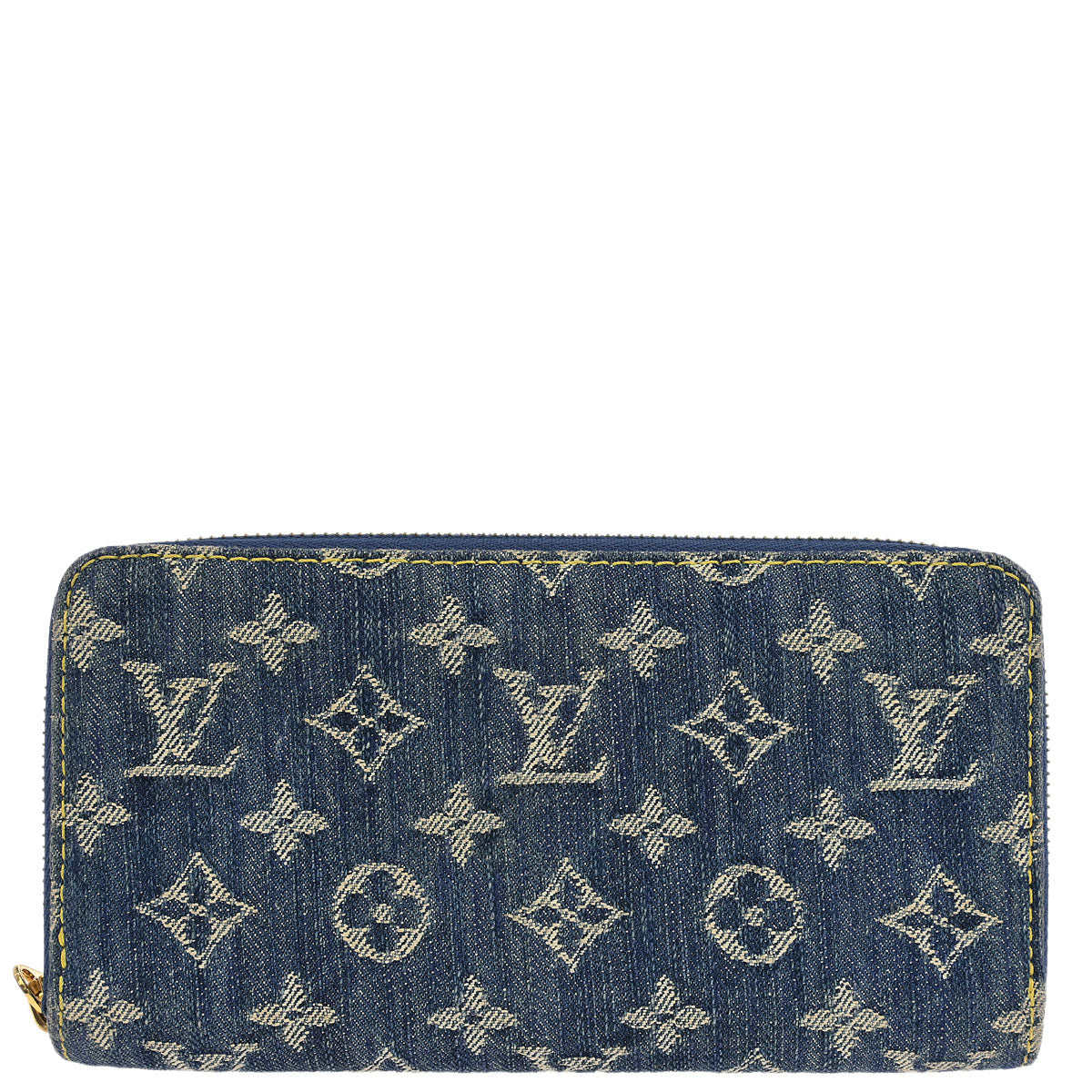 Louis Vuitton Blue Monogram Denim Zippy Wallet