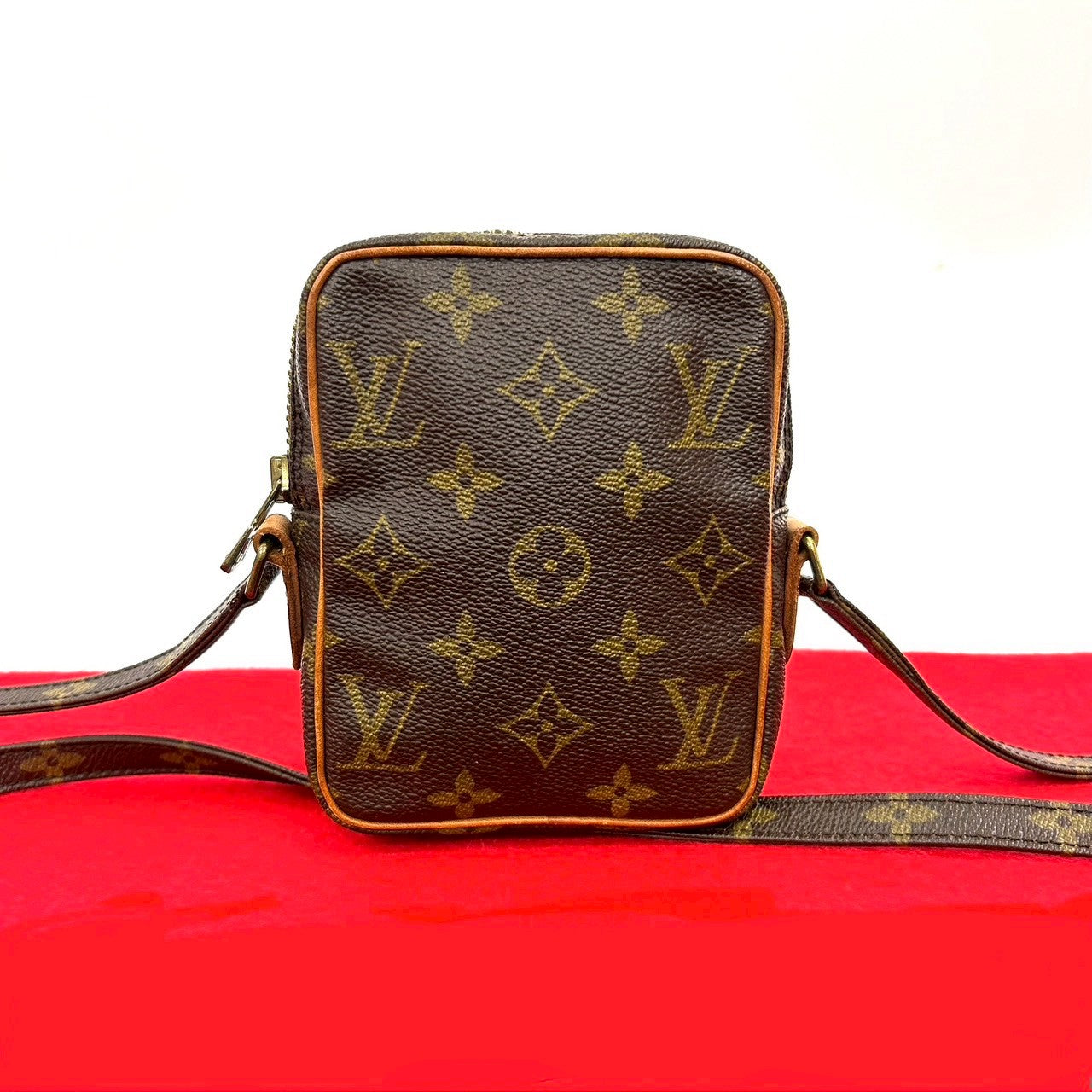 Louis Vuitton Danube Monogram Leather Brown Mini Shoulder Bag