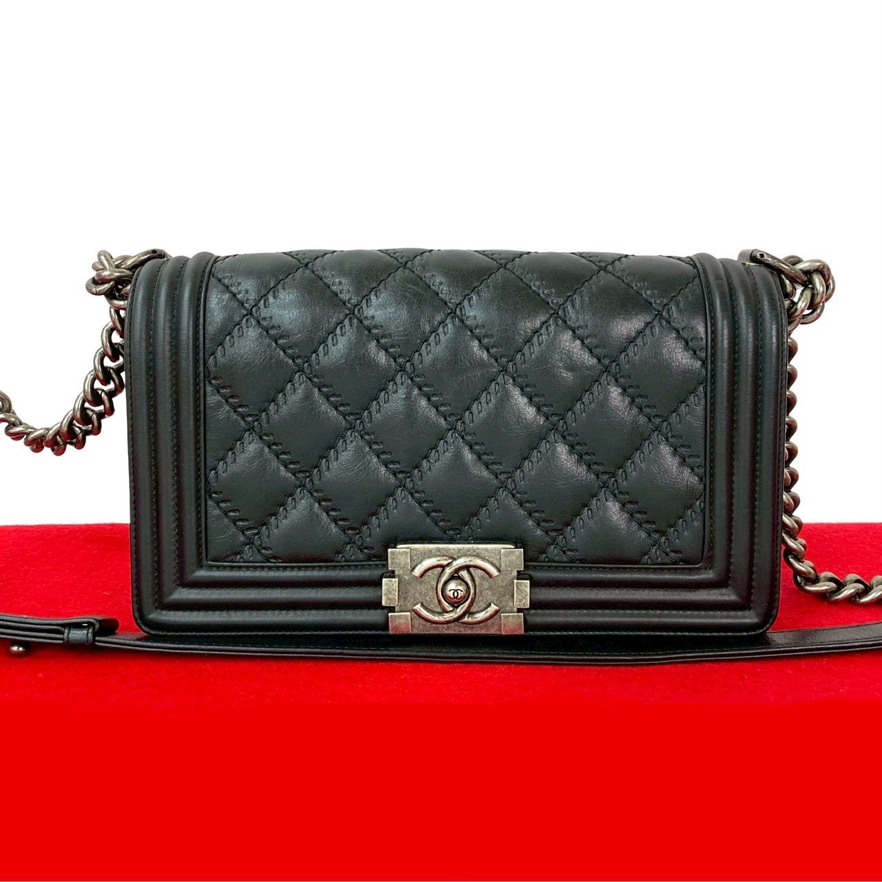 Chanel Boy Black Leather Shoulder Bag 20250915Jpd513 5