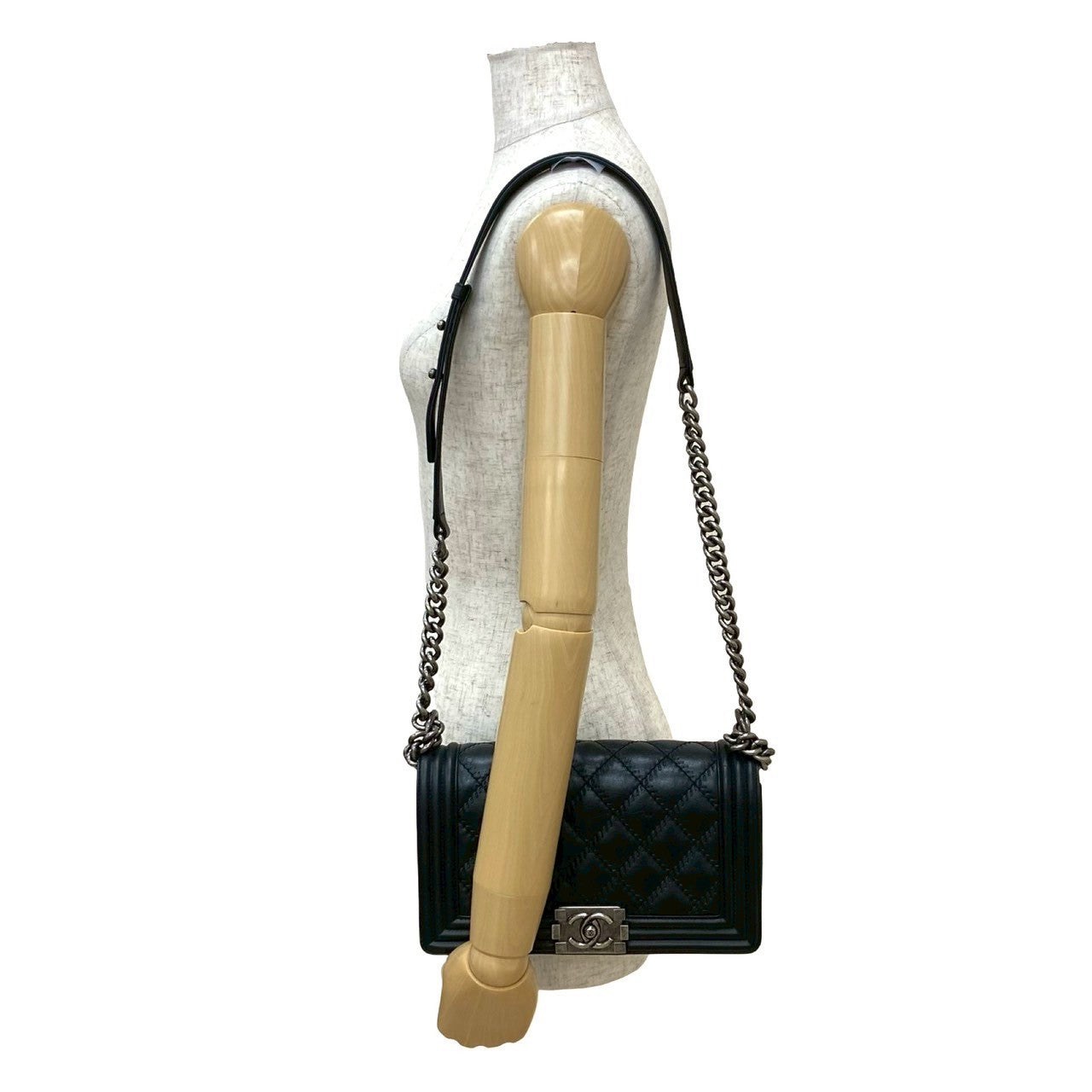 Chanel Boy Black Leather Shoulder Bag 20250915Jpd513 5