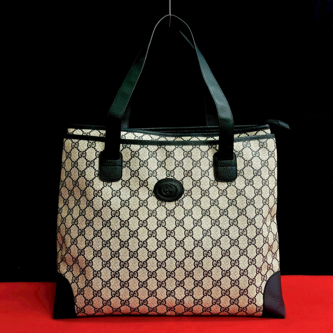 Gucci 20250924Kmd822 9 Leather Navy Tote Bag
