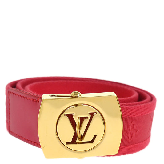 Louis Vuitton Red Ceinture Fortune Belt LV Cut Out #80/32
