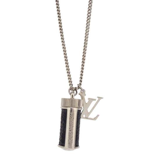 Louis Vuitton Monogram Eclipse Collier Charm Chain Necklace