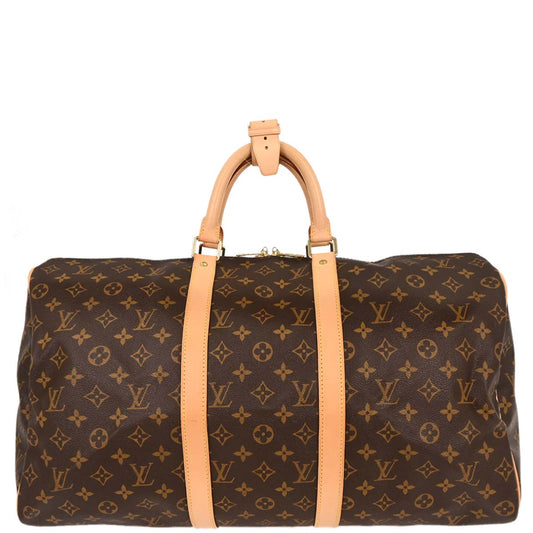 Louis Vuitton Monogram Keepall 50 Duffle Travel Handbag Style 2