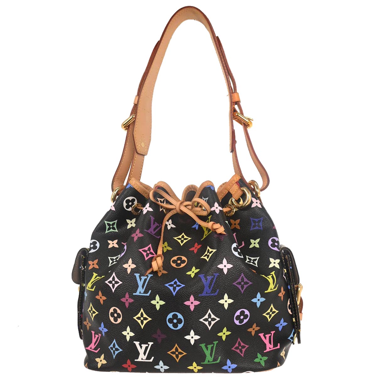 Louis Vuitton 2009 Black Monogram Multicolor Petite Noe Handbag M42230