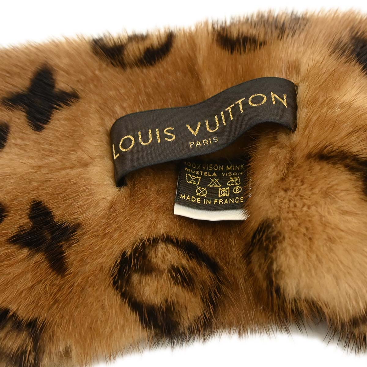 Louis Vuitton * Monogram Mink Echarpe Fur Stole Shawl
