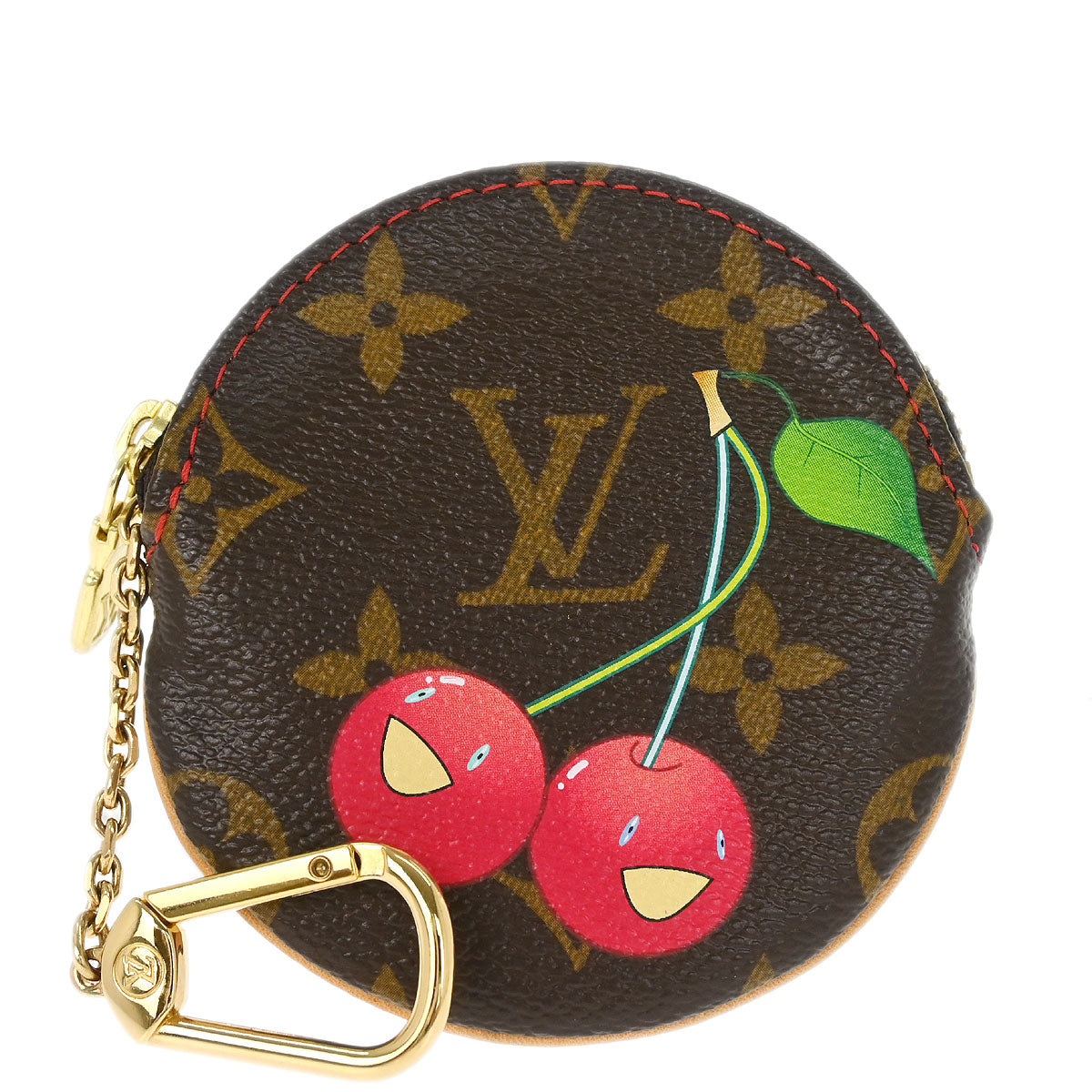 Louis Vuitton 2005 Cherry Porte Monnaie Rond Coin Case Wallet Style 2