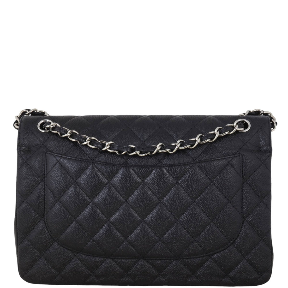Chanel Classic Double Jumbo Handbag Quilted Black Shoulder Bag