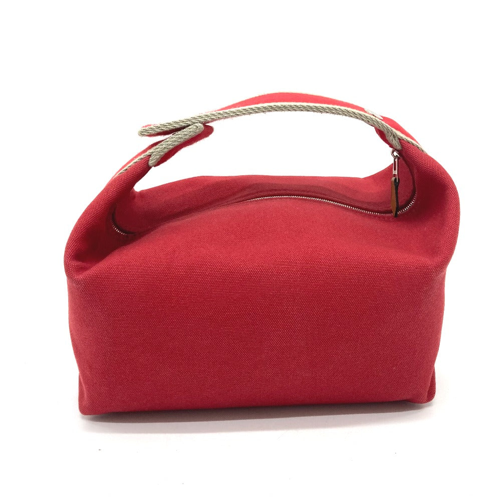 Hermes Handbag Shoulder Bag Shoulder Bag Vanity Bag Brid Canvas Black Red