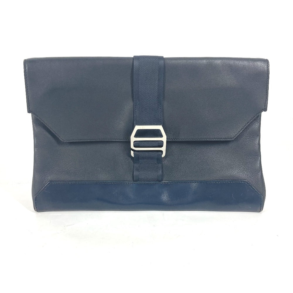 Clutch Bag Navy City Slide Leather