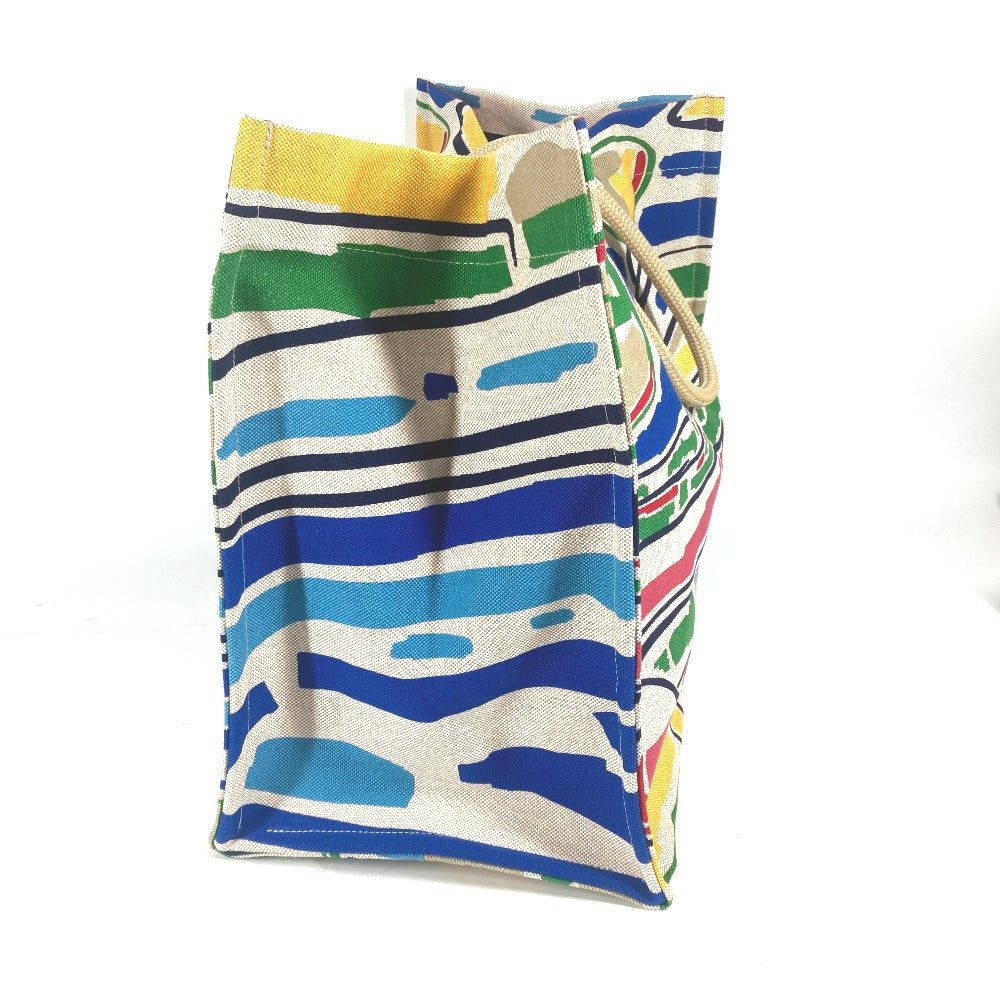 Hermes Shoulder Bag Beach Bag Bag Farniente Women Canvas Multicolor