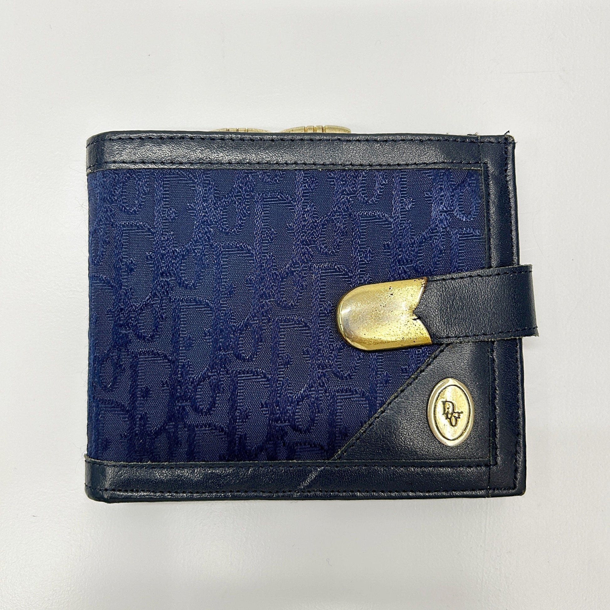 Dior Handbag Christian Trotter Jacquard Clasp di8805hh Leather Metal Logo